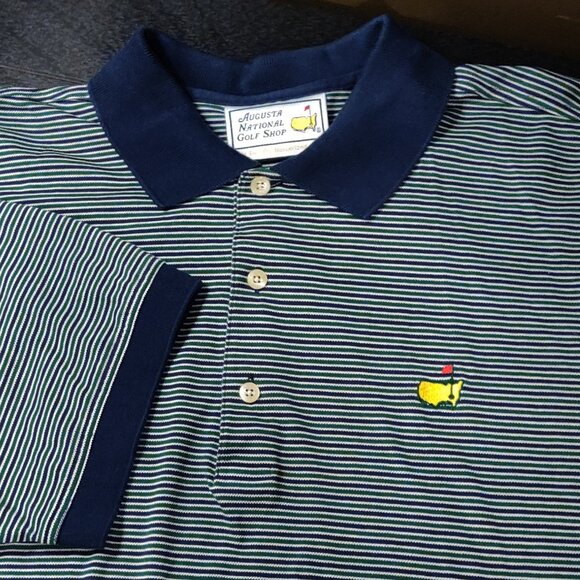 Augusta National Golf Shop 60's 2 Ply Mercerized Master's Golf Polo LARGE - Picture 2 of 7